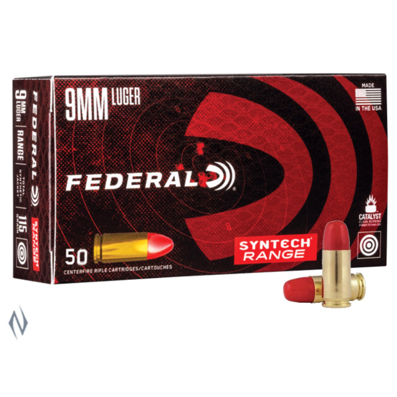 Federal 9mm Luger 124gr TSJ Syntech Jacket American Eagle 50 Pack