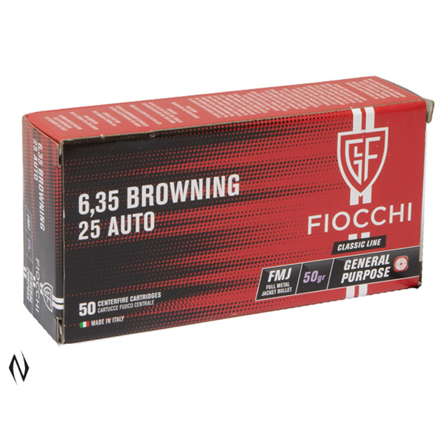 Fiocchi 25 ACP 50gr FMJ Classic 50 PK