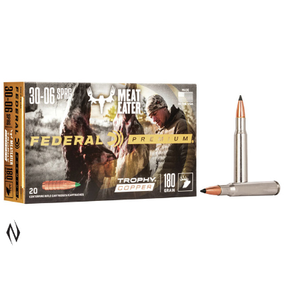 FEDERAL 30-06 SPR 180GR TROPHY COPPER VITAL-SHOK AMMUNITION