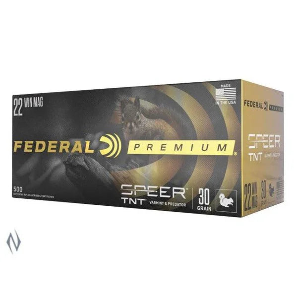 Federal 22 Wmr 30gr Tnt Jhp 2200fps