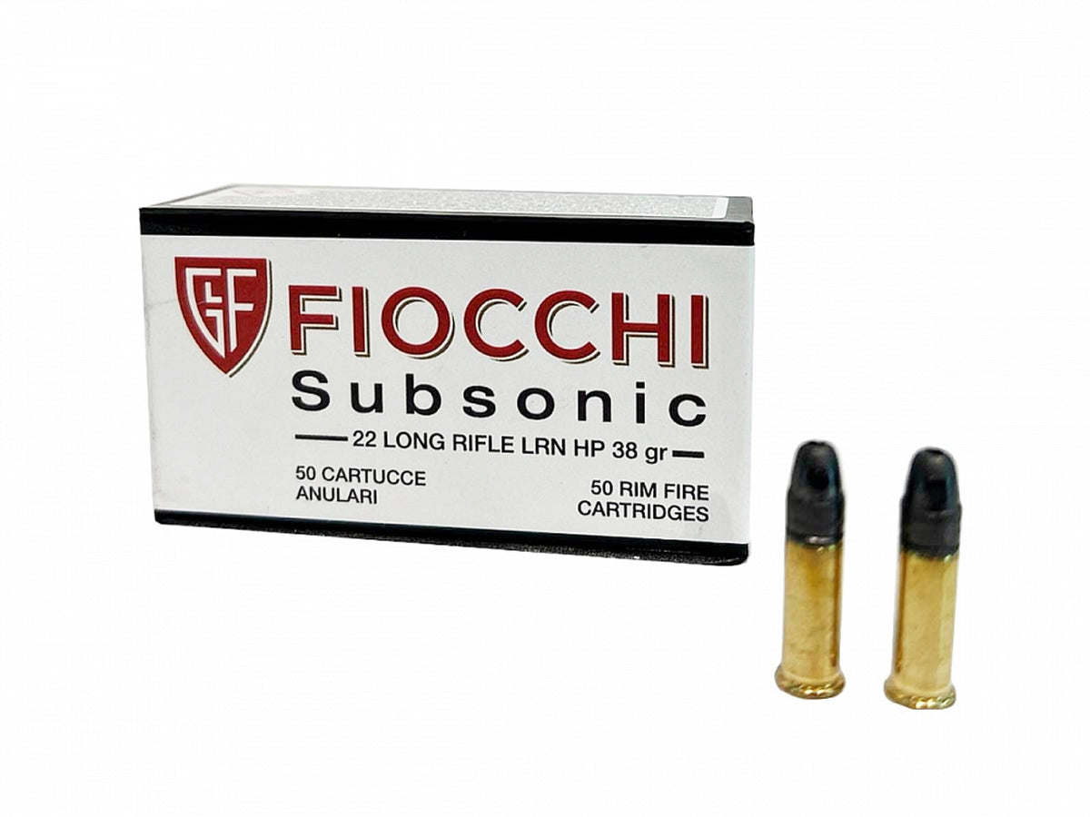 Fiocchi 22LR Subsonic LRN HP 38gr 1017fps 50 Pack