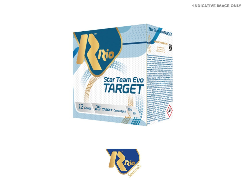 RIO STAR TEAM TARGET 12ga 28gm 7.5 Shot - Premium Clay Shooting Ammo