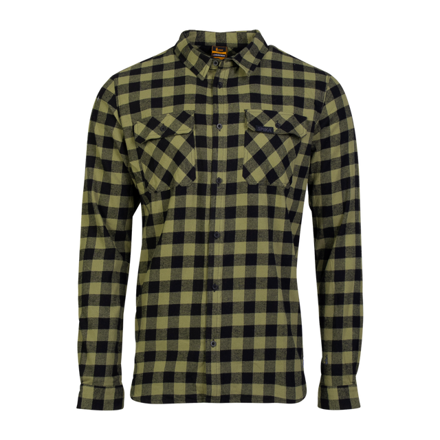 Spika Flannel Check Shirt - Mens - Moss Green