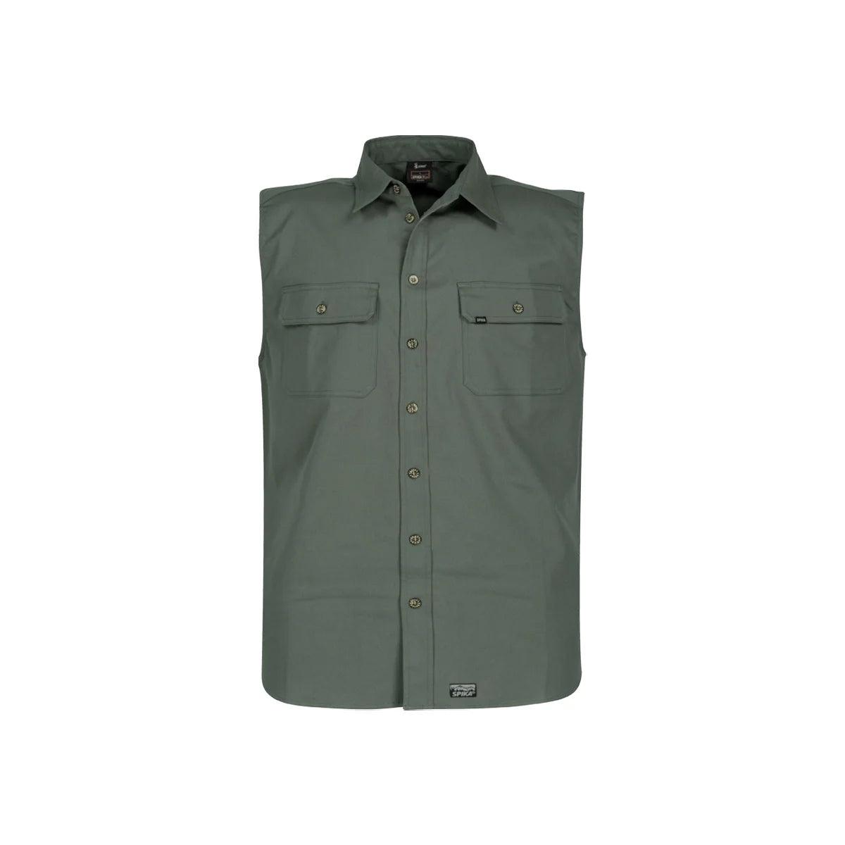 SPIKA GO WORK SLEEVELESS SHIRT - MENS - WASHED GREEN