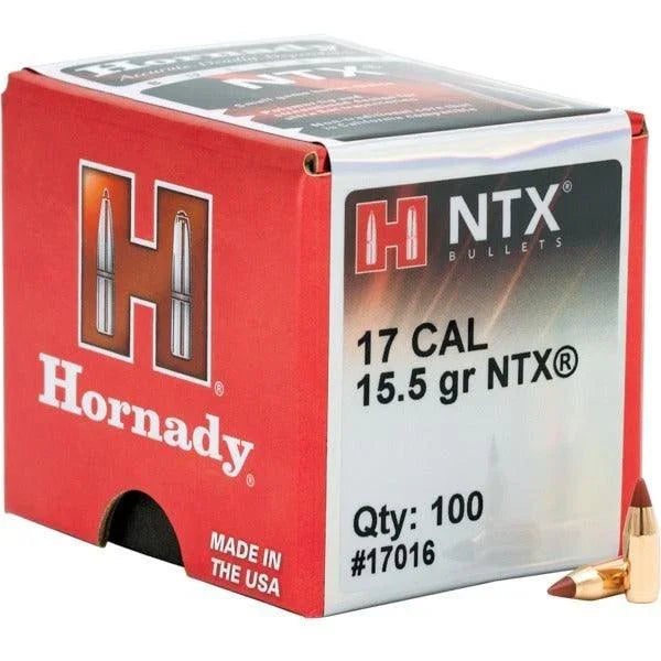 Hornady NTX 17 Cal (.172) 15.5gr Projectiles (100/box)