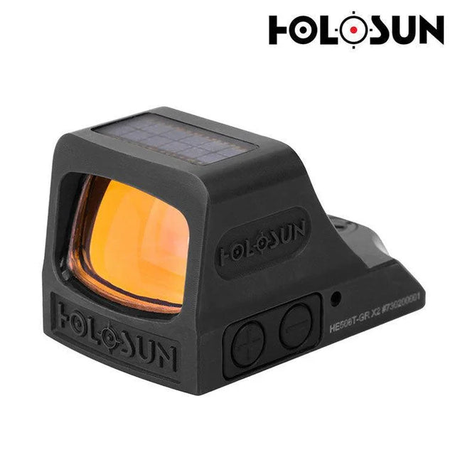 Holosun HE508T-GR-X2; Miniature Reflex Sight; Titanium Housing; 2 MOA Dot or 32 MOA Circle Dot; Solar/Battery - **GREEN**
