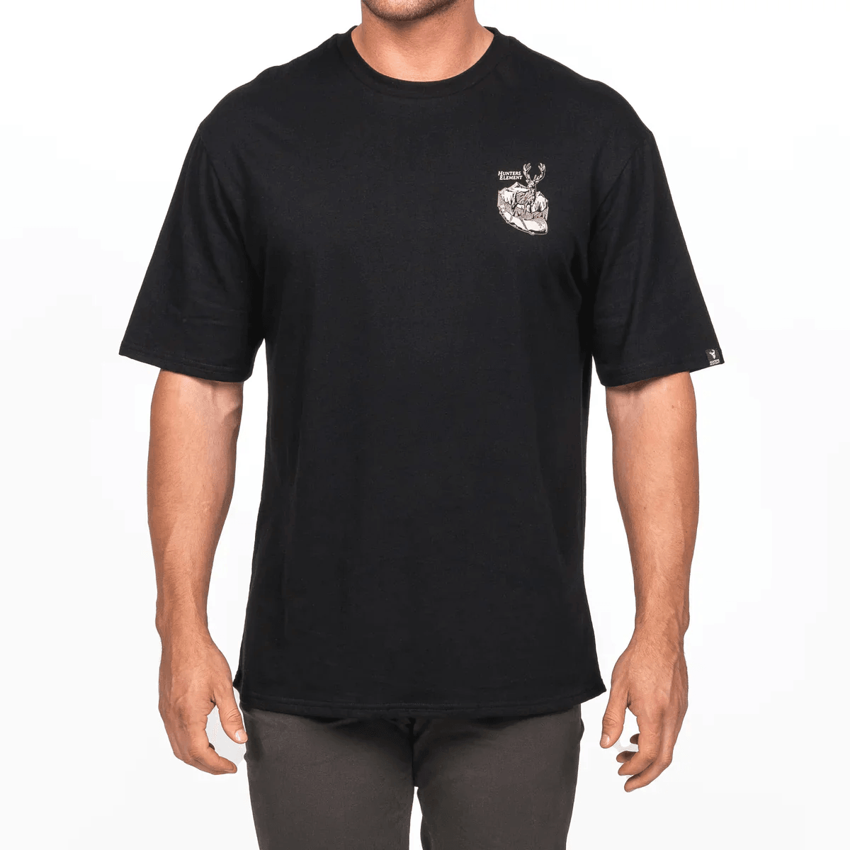 HUNTERS ELEMENT ROAR TEE BLACK