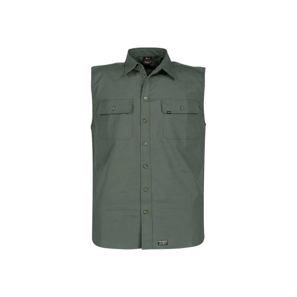 SPIKA GO WORK SLEEVELESS SHIRT - MENS - WASHED GREEN