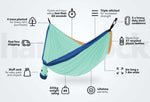 NAKIE SKY BLUE - RECYCLED HAMMOCK WITH STRAPS