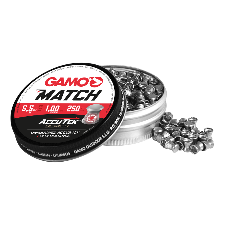 Gamo Accutek Match Pellets .22 (250 X Tin)
