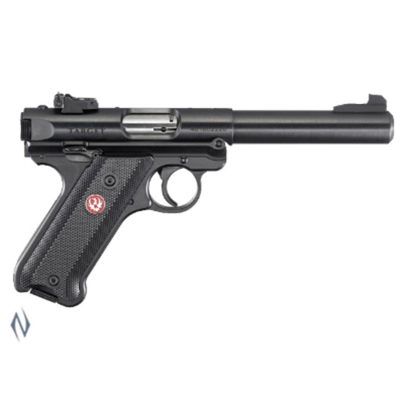 RUGER MKIV 22LR TARGET BLUED 140mm
