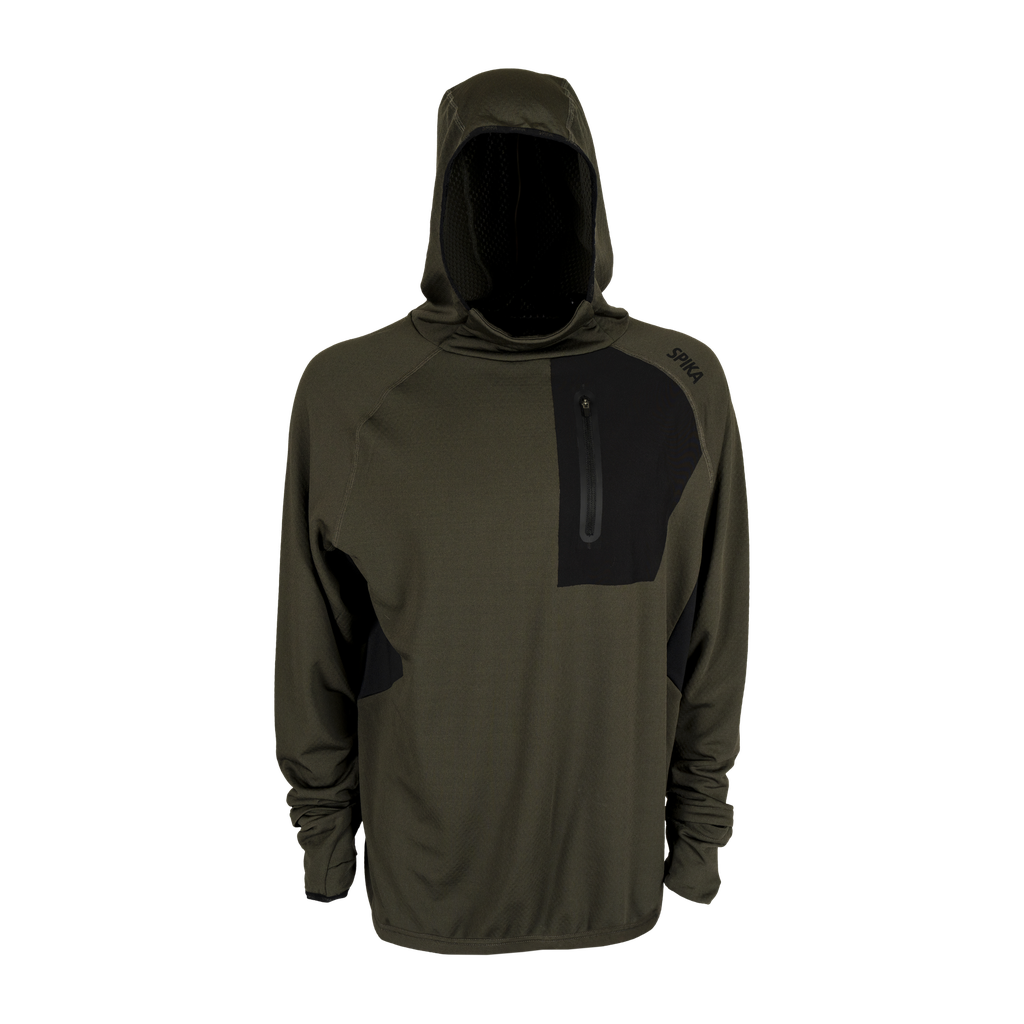 Spika Microfleece Hoodie - Mens Olive Summit