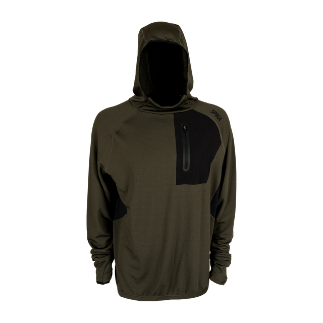 Spika Microfleece Hoodie - Mens Olive Summit