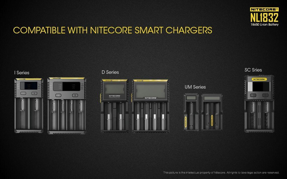 NITECORE NL1832 3200MAH 18650 RECHARGEABLE BATTERY