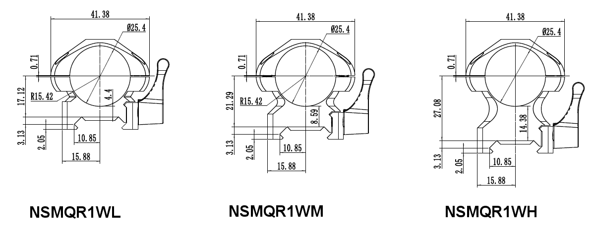 Nikko Stirling Weaver Steel Lok QD Rings