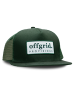 Offgrid forest green snapback trucker