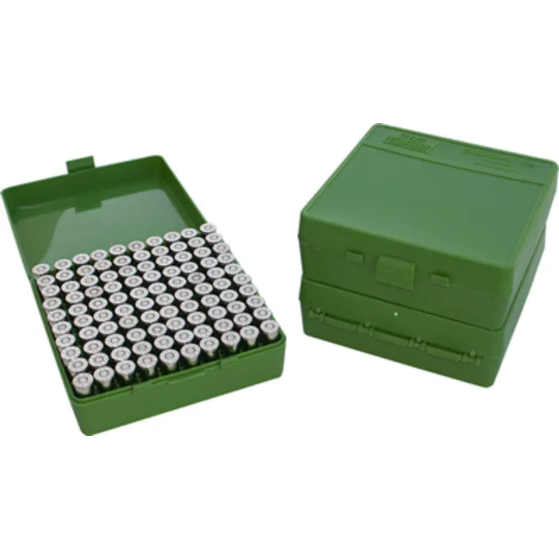 MTM 100 RD HINGED TOP AMMO BOX 9MM