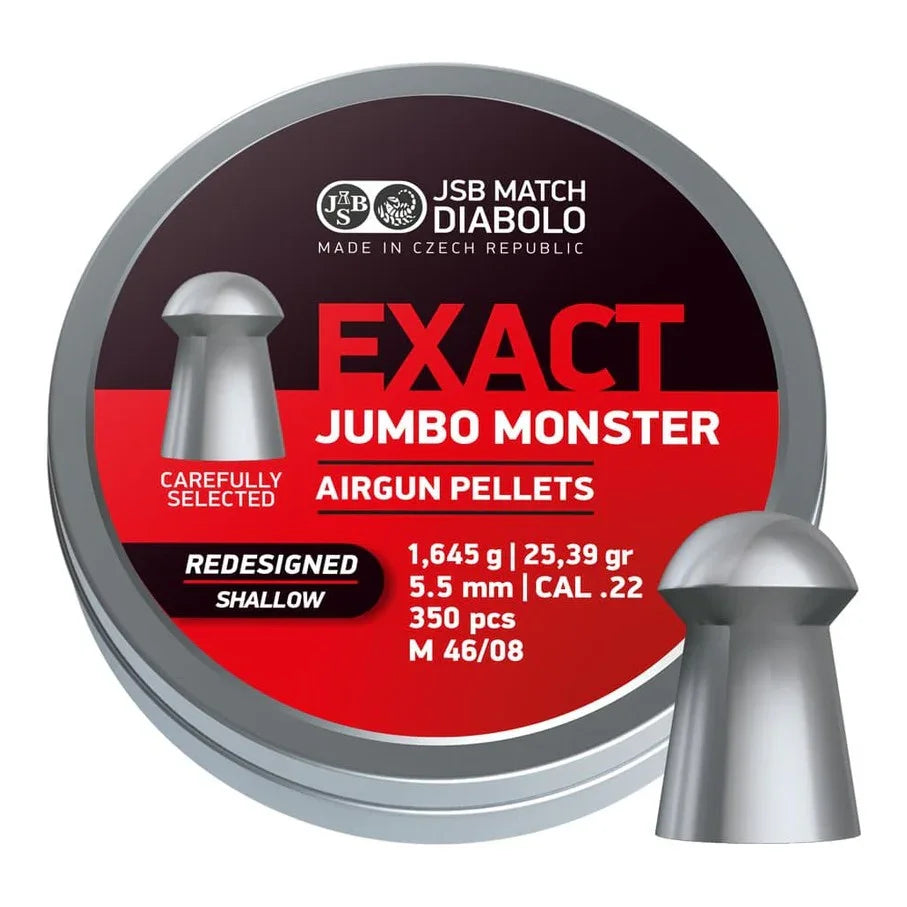 JSB Jumbo Exact Monster Redesigned SHALLOW 25.39gr .22Cal - 200pk