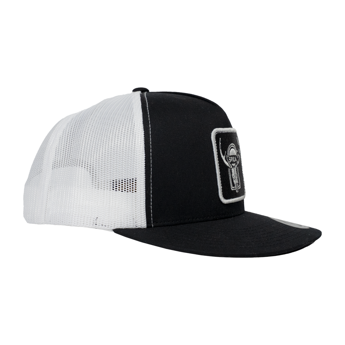 Spiker Patch Trucker Cap - High Country Sambar - Black/White