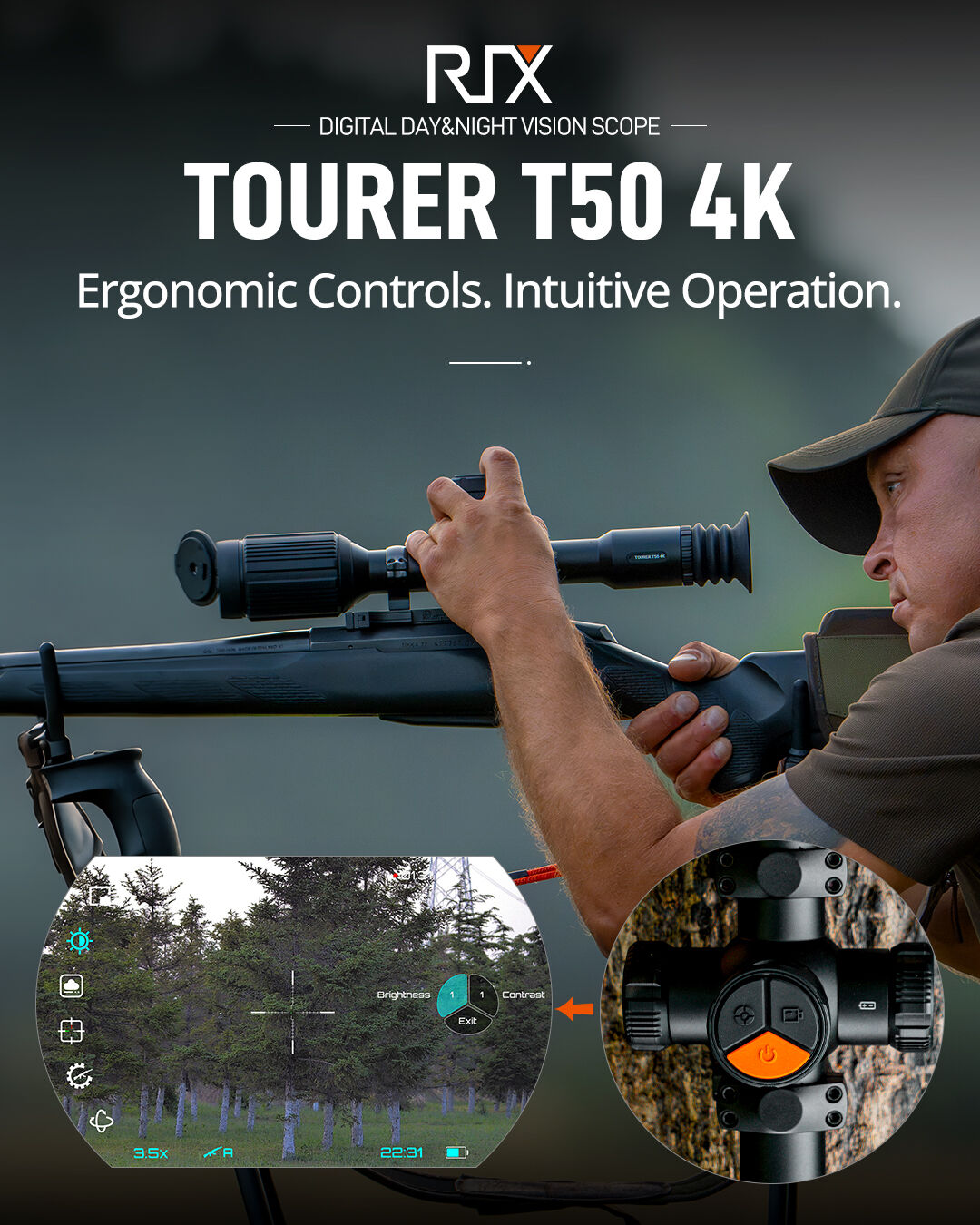 RIX Tourer T50 4K LRF Digital Night Vision Scope