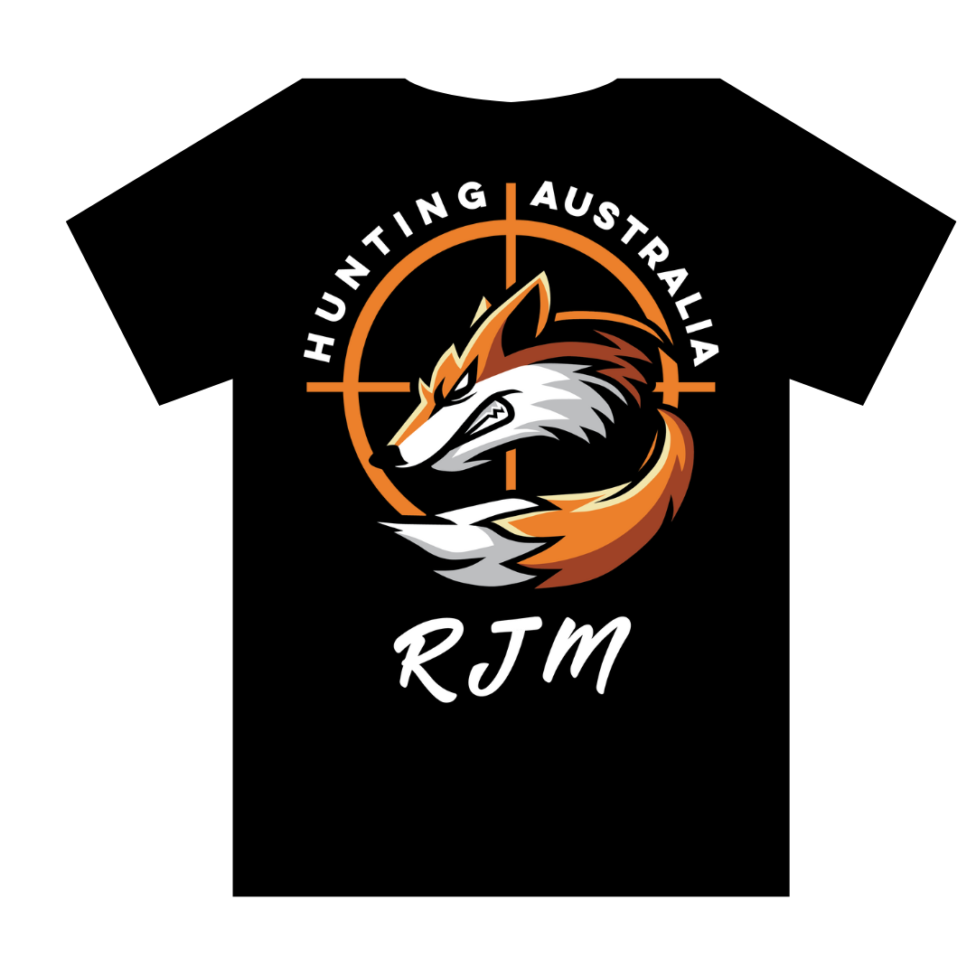 RJM Hunting Australia Mens Black T-Shirt