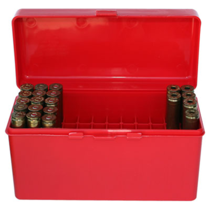 MTM 60 RD HINGED AMMO BOX 30-06/270 - RED