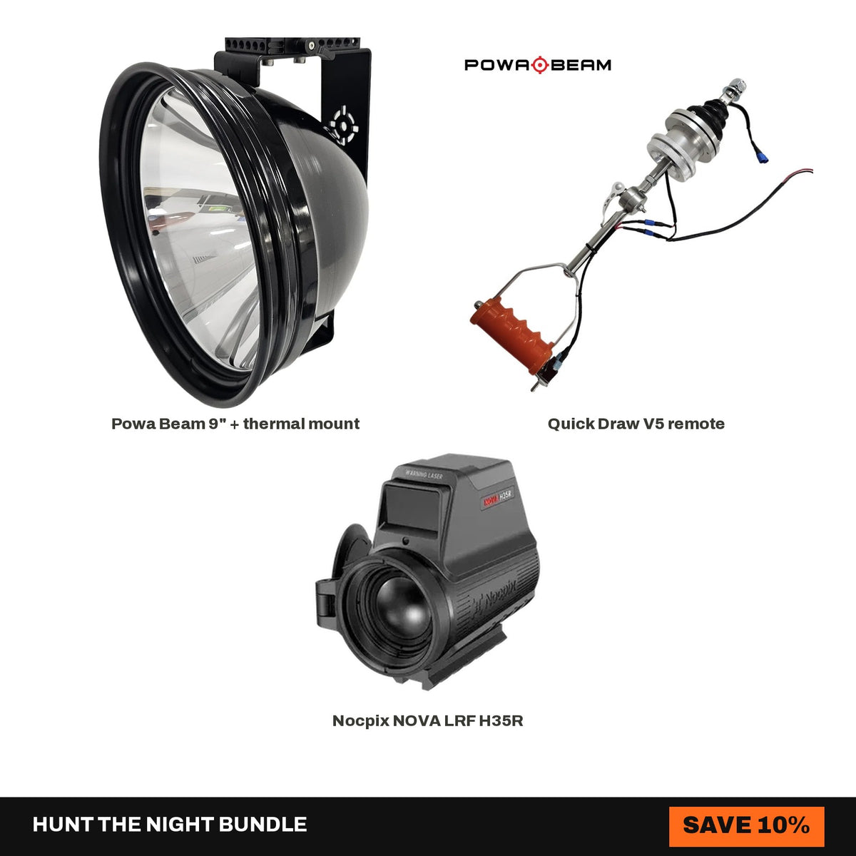 9" Powa Beam + Quick Draw V5 + Nocpix NOVA LRF H35R Setup Bundle - Hunt The Night bundle