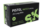 SK 22LR Pistol Match Special 40gr LRN Ammunition (50pk)