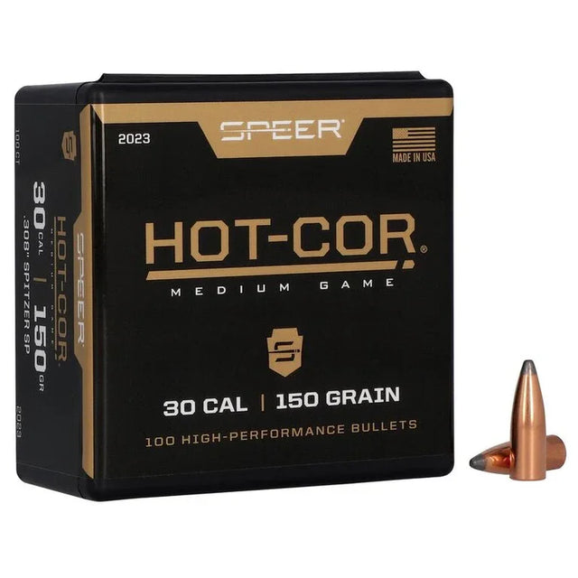 Speer Hot-Cor SP Spitzer 30 Cal (.308) 150gr Projectiles (100/box)