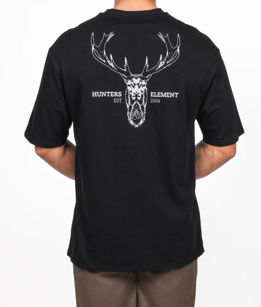 HUNTERS ELEMENT ALPHA STAG TEE BLACK