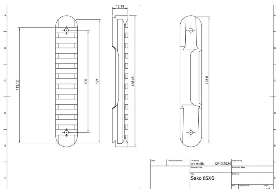 Hunt The Night Sako 85 One-Piece Picatinny Rail