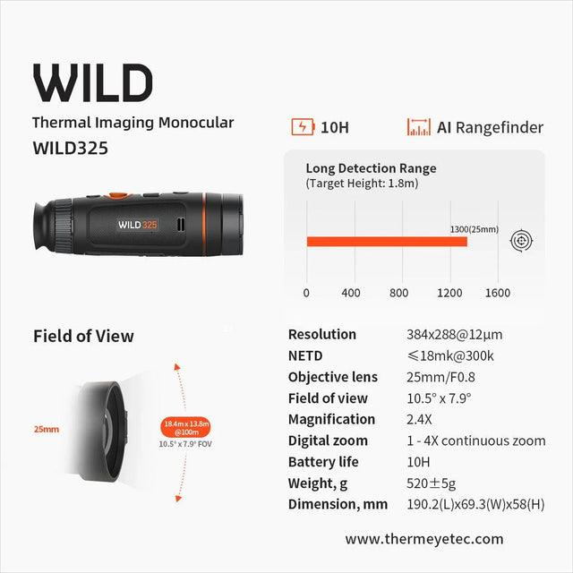 ThermTec Wild 325 Thermal Monocular