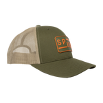 Spiker Trucker Cap - Urban Waypoint - Olive/Tan - side view