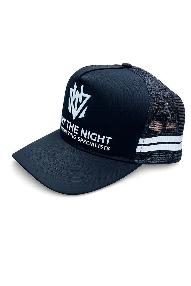 Hunt the Night Trucker Cap - Black/White
