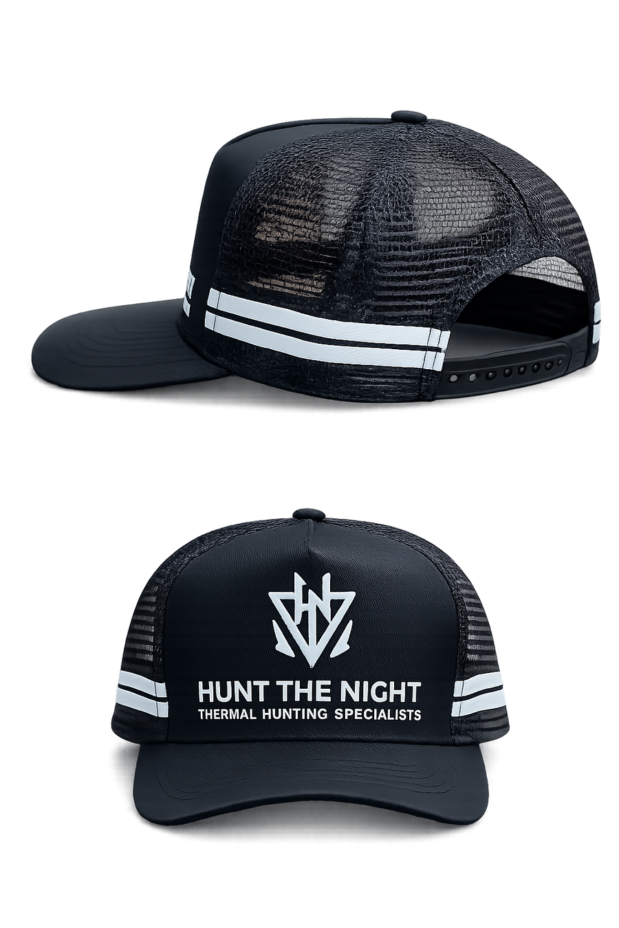 Hunt the Night Trucker Cap - Black/White