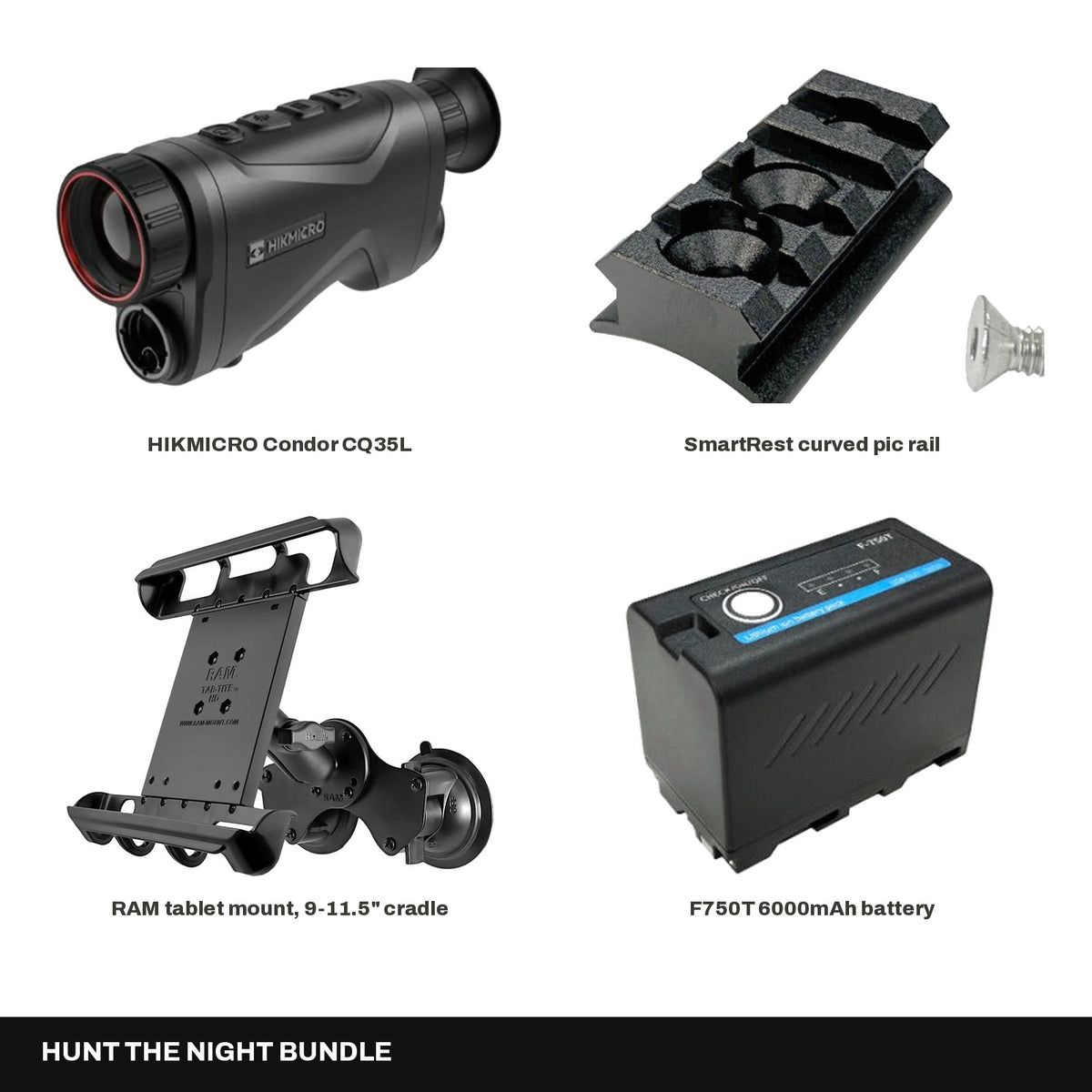 VENOMouS Ultimate Scanner Pack Thermal Upgrade: CQ35L, Rail, RAM Mount + F750T - Hunt The Night bundle