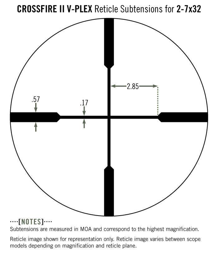 VORTEX CROSSFIRE 2-7X32 V-PLEX MOA