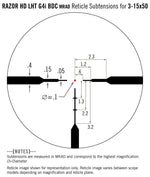 VORTEX RAZOR LHT 3-15X50 G4I BDC MRAD