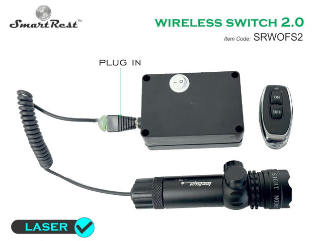Wireless On Off Switch Remote Controlled with Green Laser 2.0