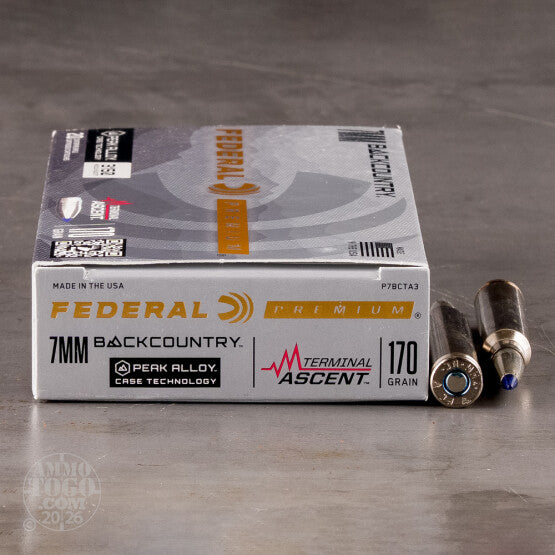 7mm Backcountry Ammunition for Sale. Federal 170 Grain Polymer ...