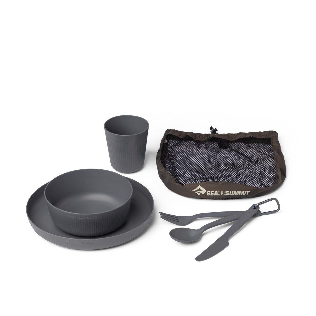 Sea to Summit Camp Dinnerware Set w/ Mesh Sack (6 piece) - Cabbage - detail view