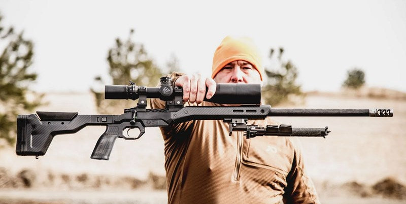 MDT HNT26 carbon fibre ultralight hunting chassis Tikka T3 black