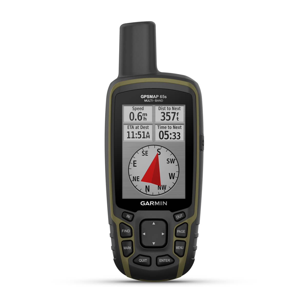 Garmin GPSMAP® 65s – Multi-band/multi-GNSS handheld with sensors