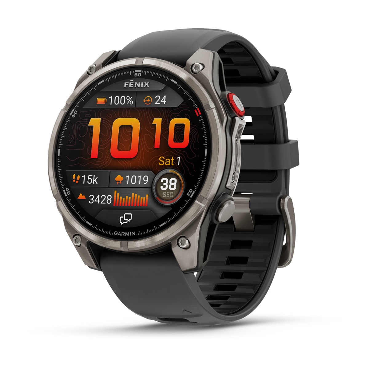 Garmin fēnix® 8 Pro – 47 mm, AMOLED – Sapphire, Titanium with Graphite/black silicone band