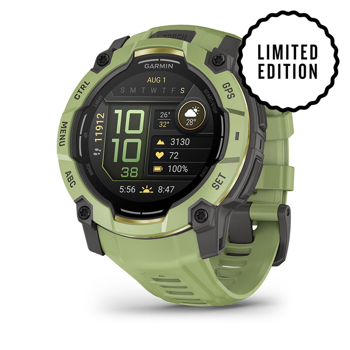Garmin Instinct® 3 – 50 mm, AMOLED – Fern Green with Fern Green Band