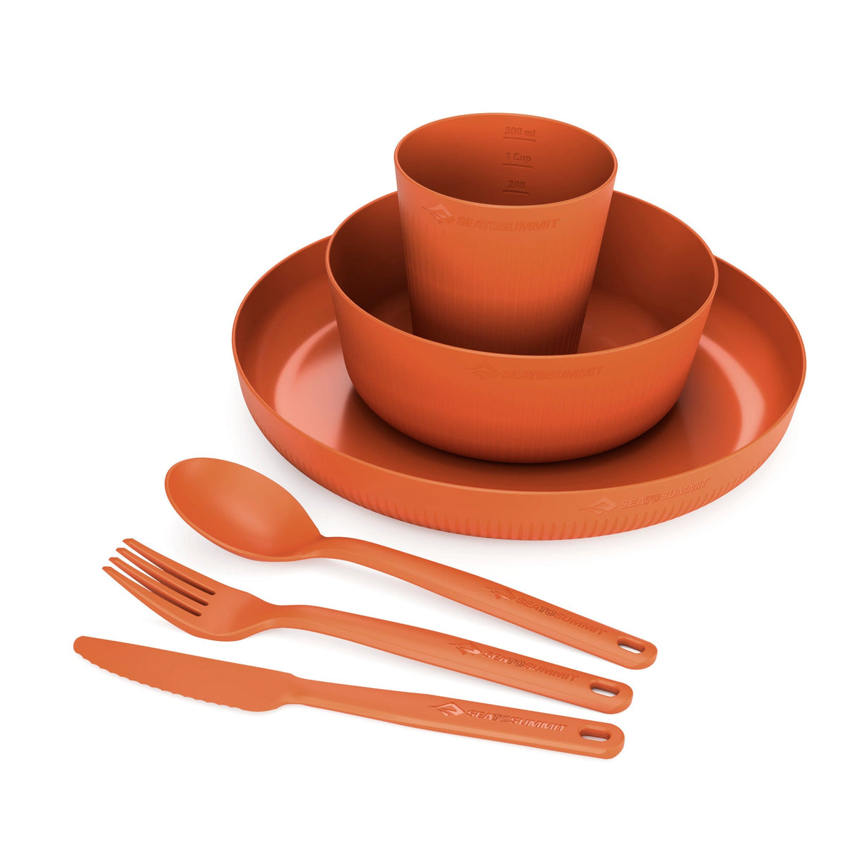 Sea to Summit Camp Dinnerware Set w/ Mesh Sack (6 piece) - Cabbage - side view