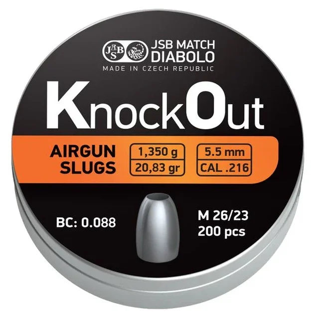 JSB KnockOut Slugs .216 5,5 mm 20.83gr