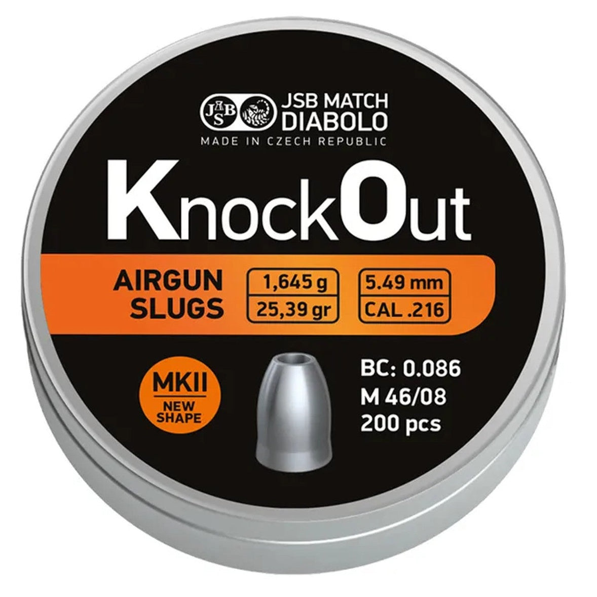 JSB Knockout Slug MK2 25.38gr .22Cal - 200pk