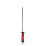 F. Dick RegularCut sharpening steel 30cm round with red and black 2K handle