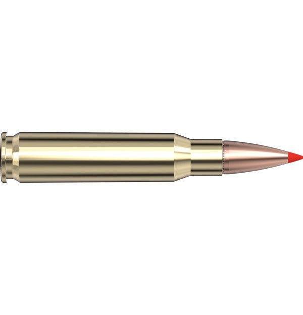 Hornady 308 Win 150 gr SST American Whitetail Tipped cartridge with red polymer tip